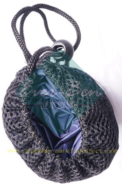 NFNP EVA youth rain poncho draw cord mesh pouch